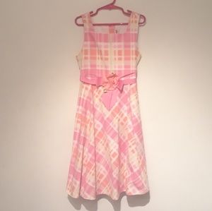 Pink Plaid Dress Girl's Size 8